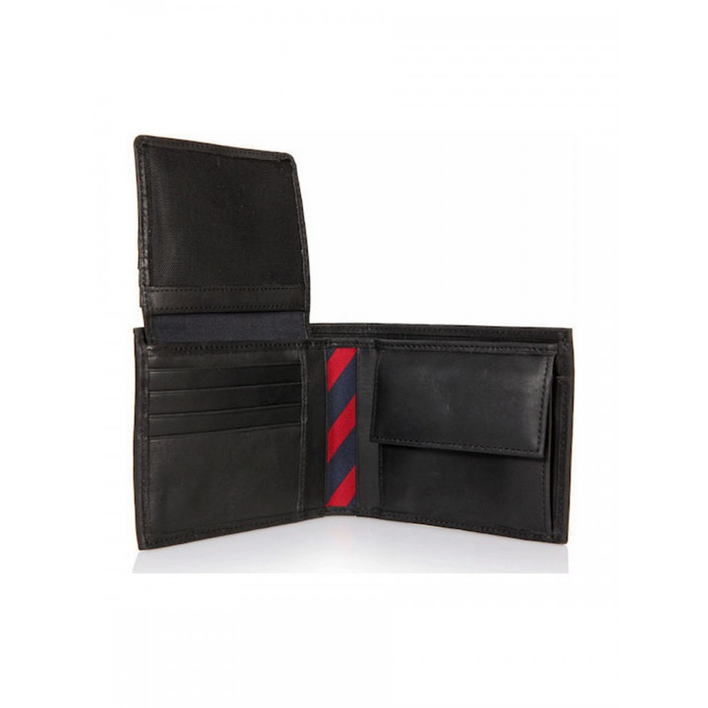 Men Wallet Tommy Hilfiger Johnson Cc Flap And Coin Pocket AM0AM00660-002 Black