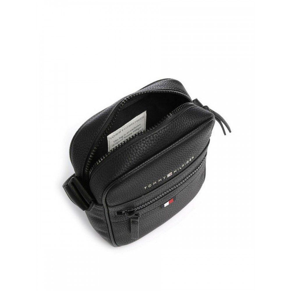 Ανδρικό Τσαντάκι Χιαστή Tommy Hilfiger Essential Pu Mini Reporter AM0AM09504-BDS  Μαύρο