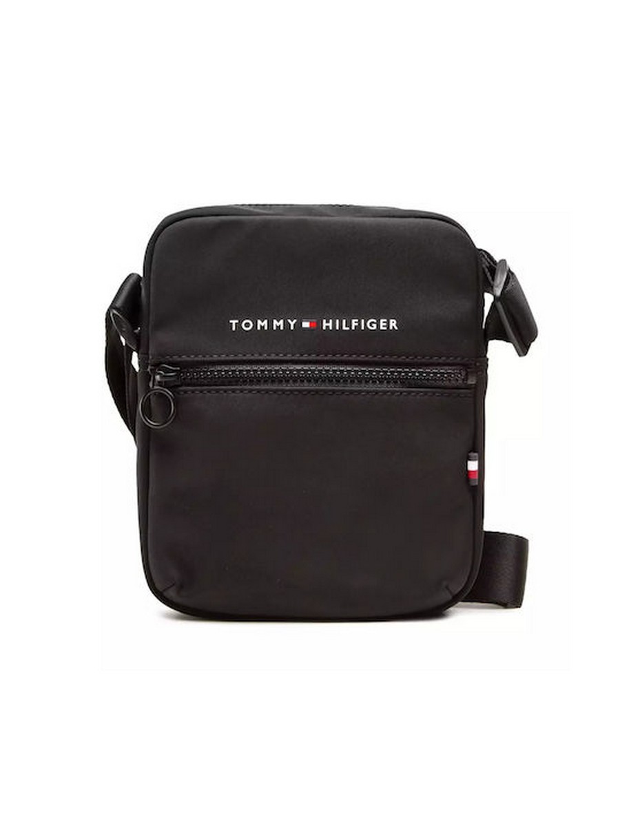 Men Backpack Monogram Tommy Hilfiger Th Orizon Mini Reporter AM0AM10550-BDS Black