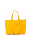 Γυναικεία Τσάντα Tommy Hilfiger Iconic Tommy Tote Mono AW0AW14374-ZEW Κίτρινη