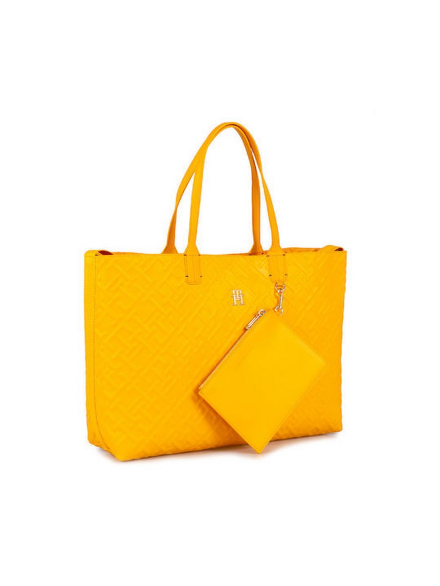 Women Bag Tommy Hilfiger Iconic Tommy Tote Mono AW0AW14374-ZEW Yellow