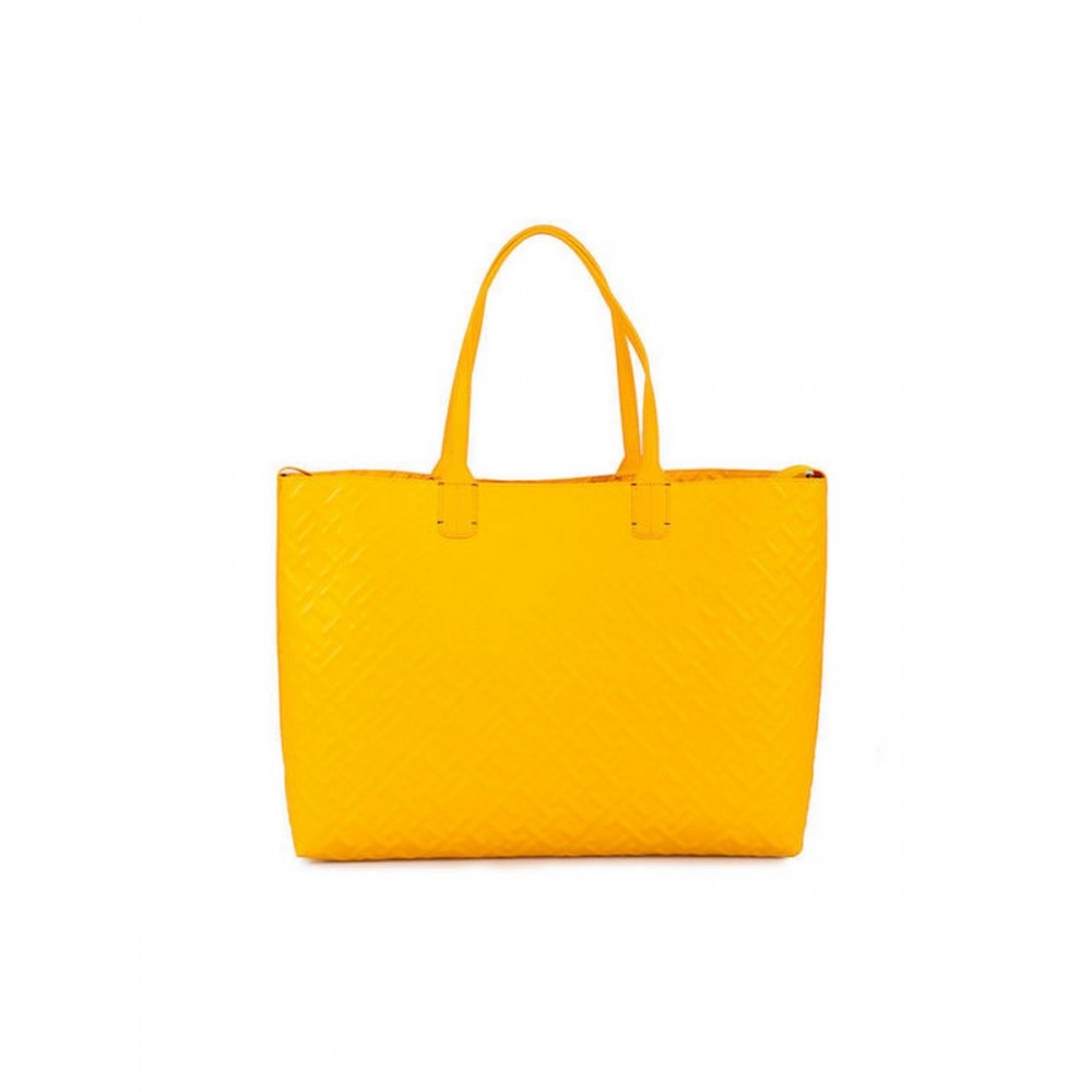 Women Bag Tommy Hilfiger Iconic Tommy Tote Mono AW0AW14374-ZEW Yellow