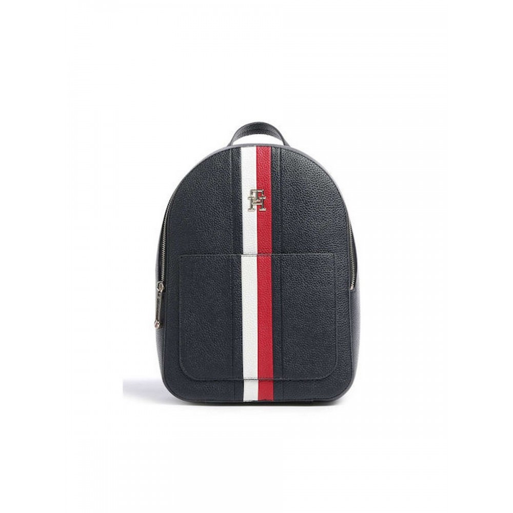 Women Backpack Tommy Hilfiger Th Emblem Backpack Corp AW0AW14216-DW6 Blue