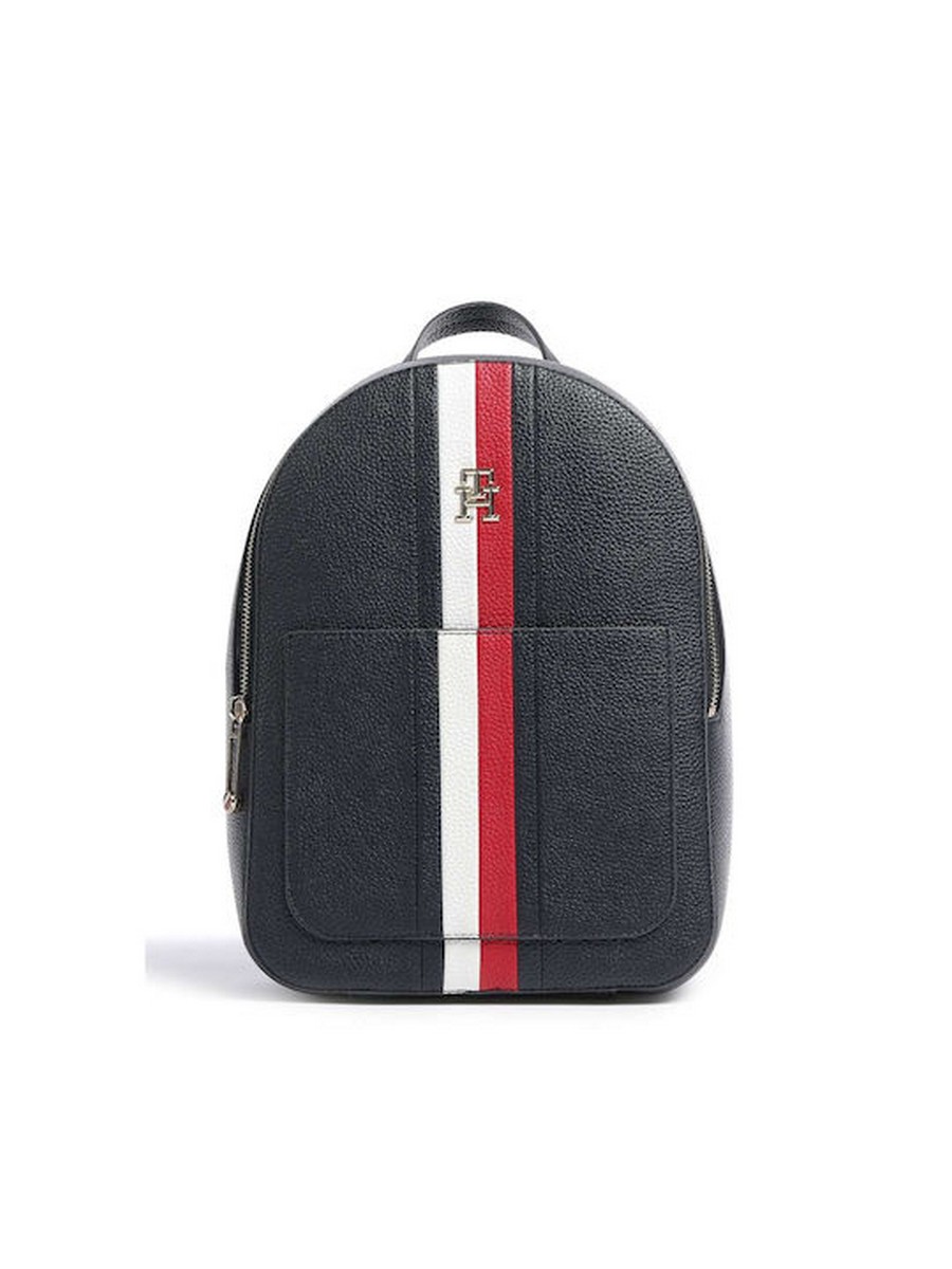 Women Backpack Tommy Hilfiger Th Emblem Backpack Corp AW0AW14216-DW6 Blue