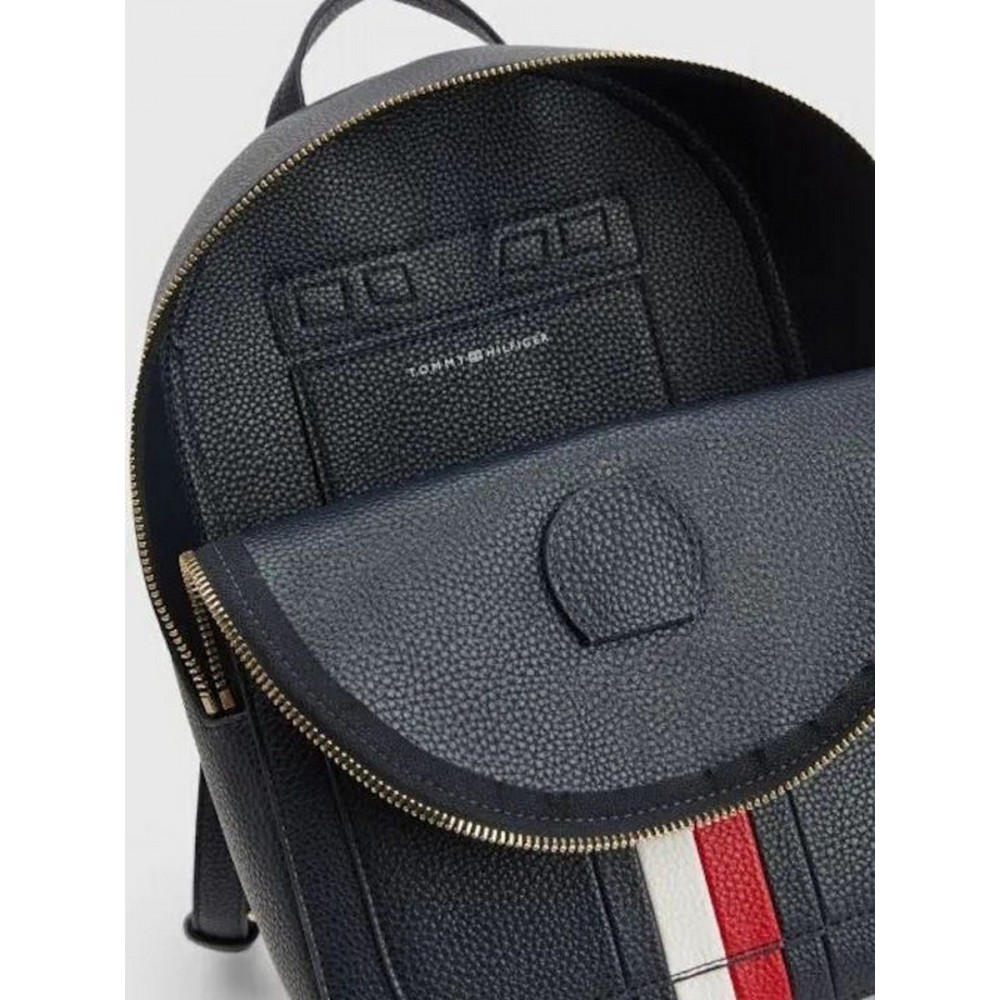 Women Backpack Tommy Hilfiger Th Emblem Backpack Corp AW0AW14216-DW6 Blue