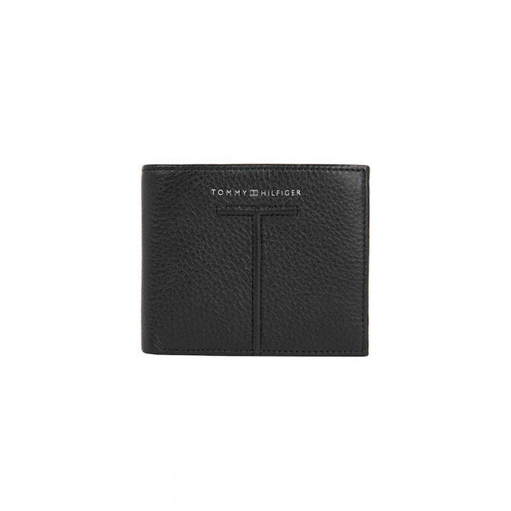 Men Wallet Tommy Hilfiger Th Central Cc Flap and Coin AM0AM10612-BDS Black