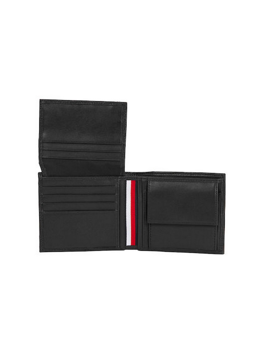 Men Wallet Tommy Hilfiger Th Central Cc Flap and Coin AM0AM10612-BDS Black