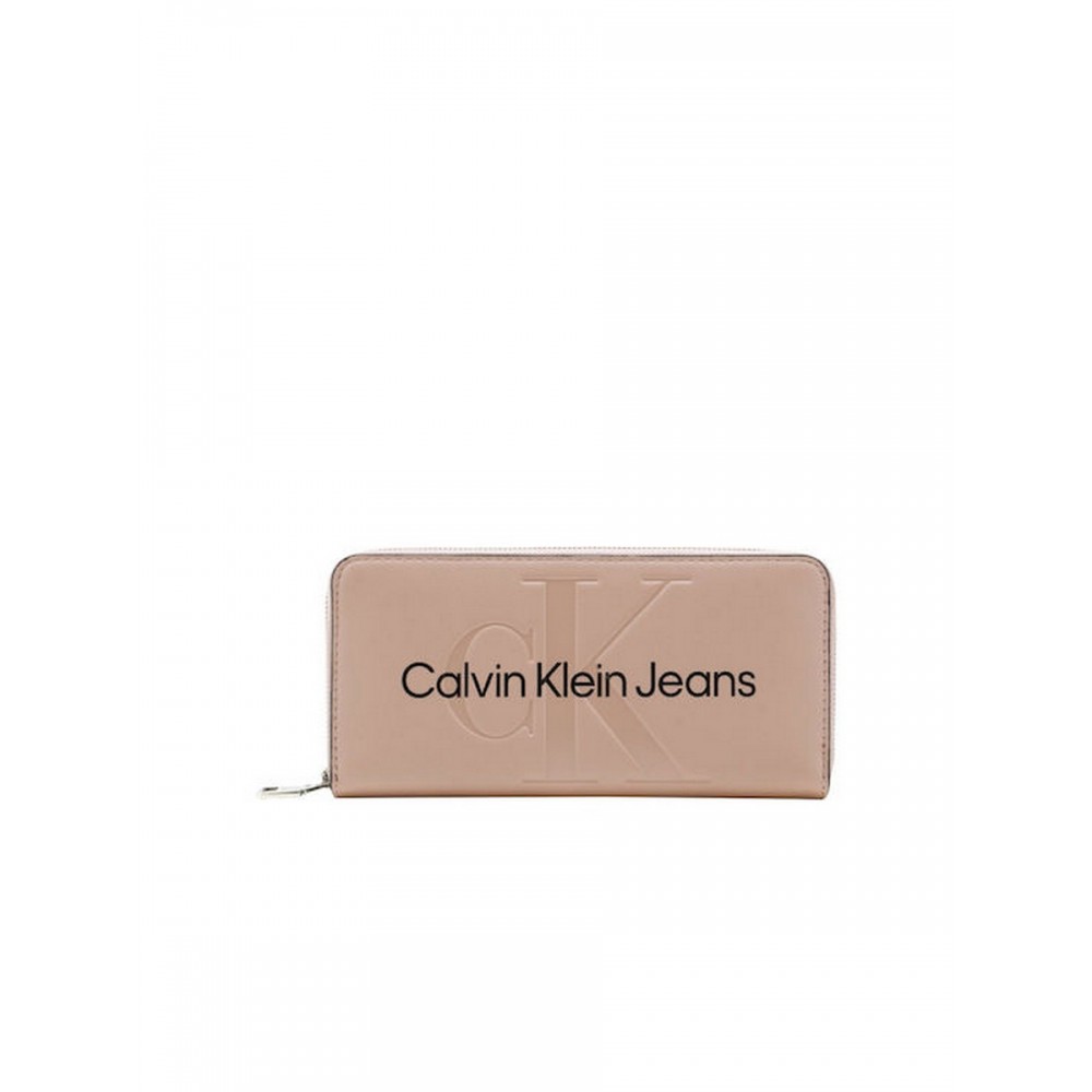 Women Wallet Calvin Klein Sculpted Zip Around Mono K60K610358-TQU Dark Blush