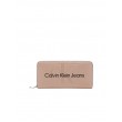 Women Wallet Calvin Klein Sculpted Zip Around Mono K60K610358-TQU Dark Blush