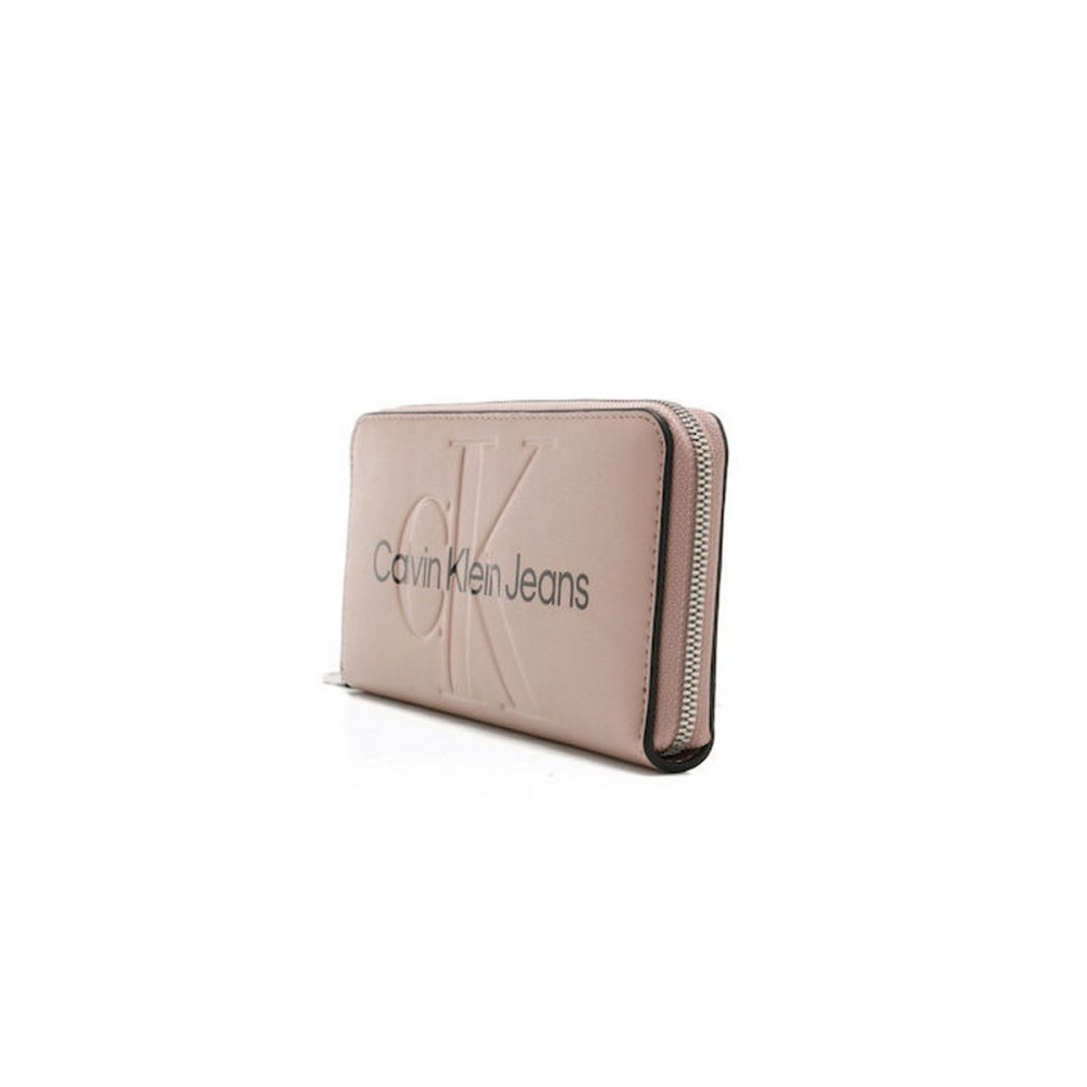 Women Wallet Calvin Klein Sculpted Zip Around Mono K60K610358-TQU Dark Blush