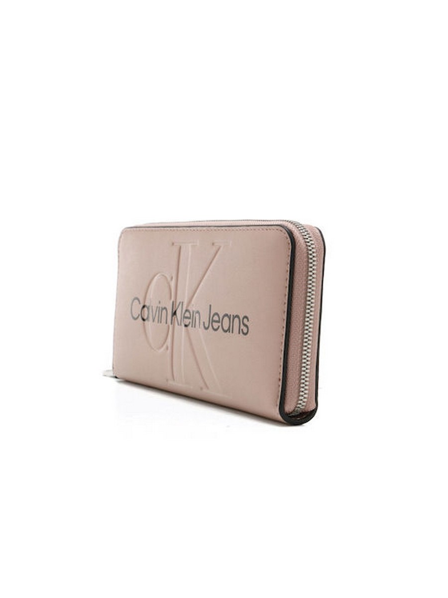 Women Wallet Calvin Klein Sculpted Zip Around Mono K60K610358-TQU Dark Blush