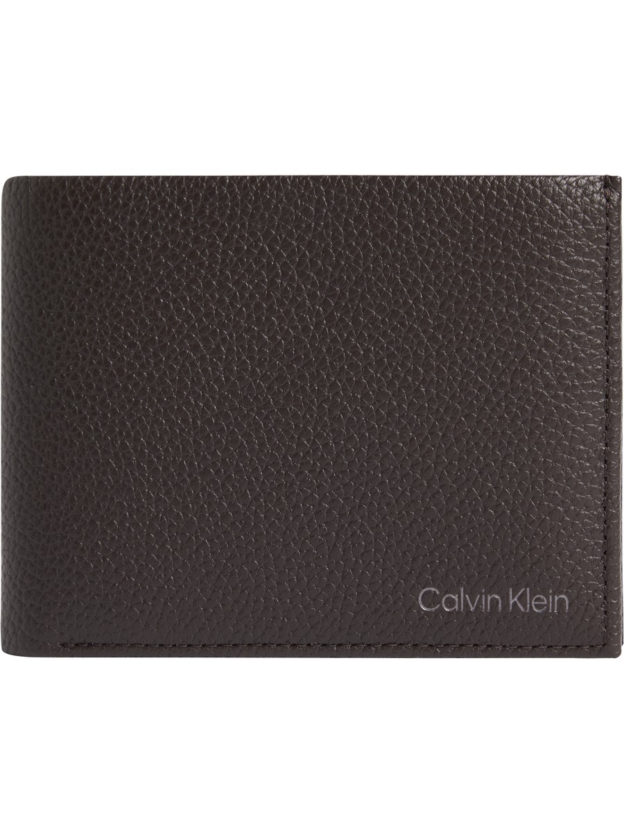 Men Wallet Calvin Klein Warmth Trifold 10cc W/Coin L K50K507969-BAW Brown