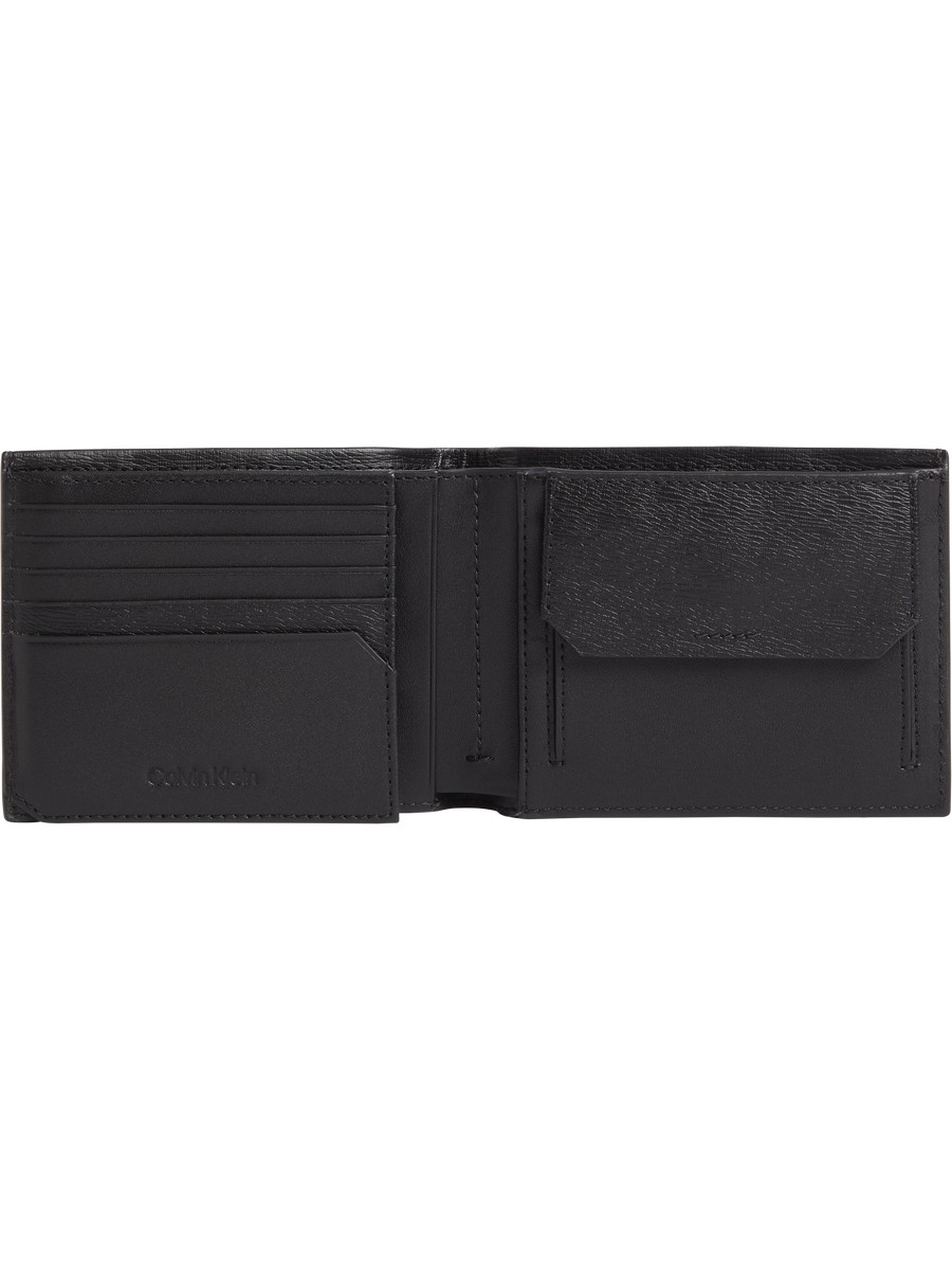 Men Wallet Calvin Klein Ck Median Triifold 10cc W/Coin K50K509993-BAX Black