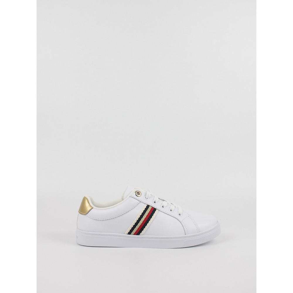 Γυναικεία Sneaker Tommy Hilfiger Corporate Webbing Sneaker FW0FW07117-YBS Ασπρο