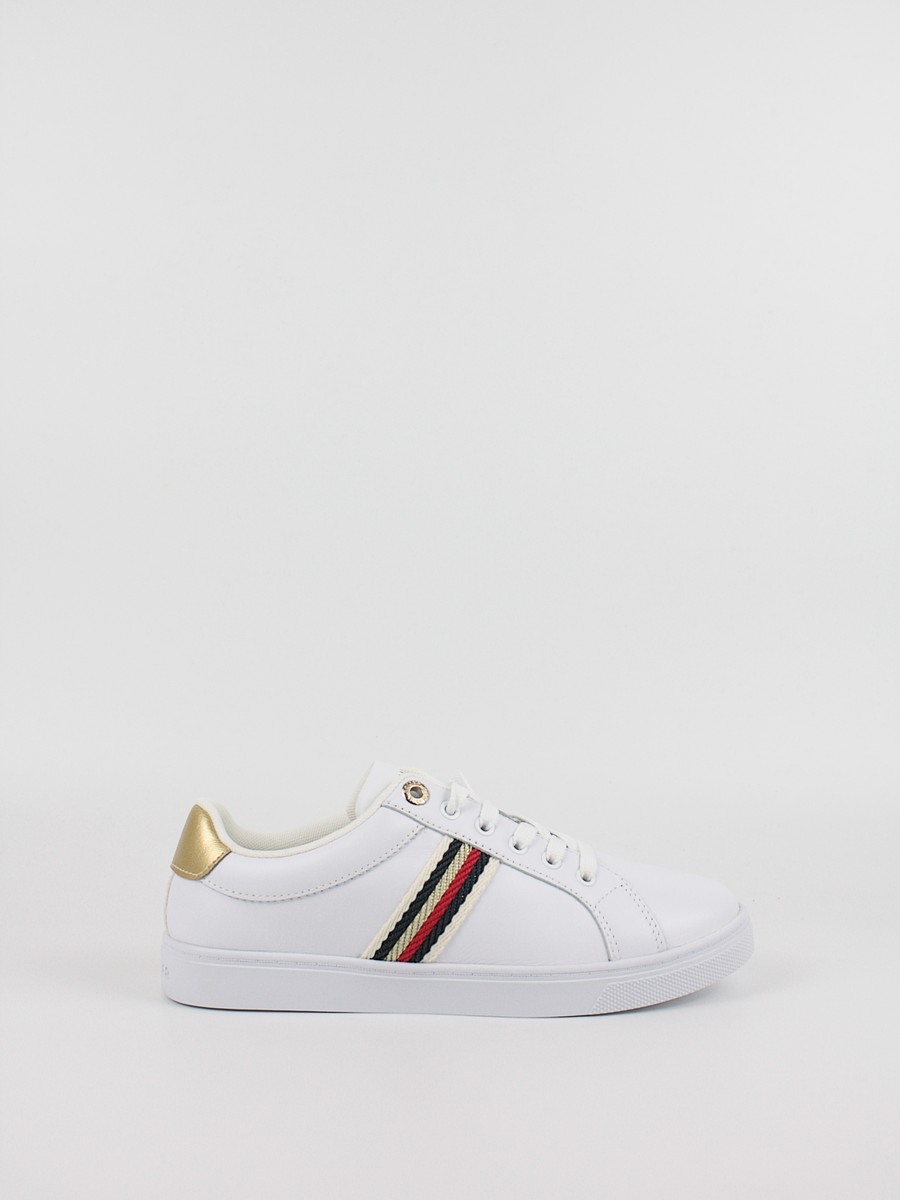 Γυναικεία Sneaker Tommy Hilfiger Corporate Webbing Sneaker FW0FW07117-YBS Ασπρο