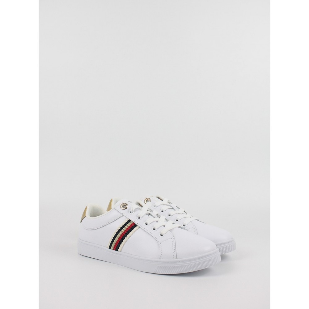 Women Sneaker Tommy Hilfiger Corporate Webbing Sneaker FW0FW07117-YBS White