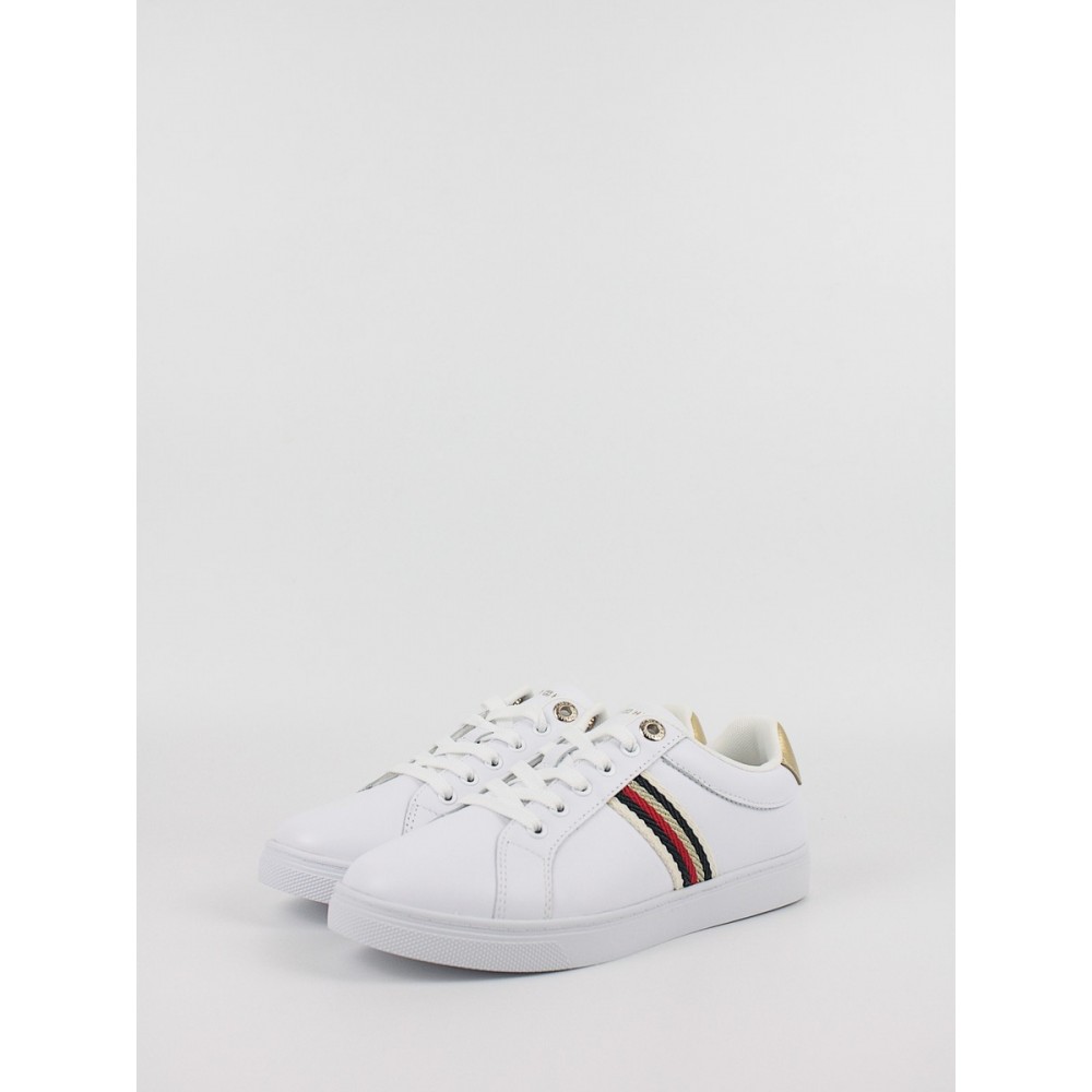 Women Sneaker Tommy Hilfiger Corporate Webbing Sneaker FW0FW07117-YBS White