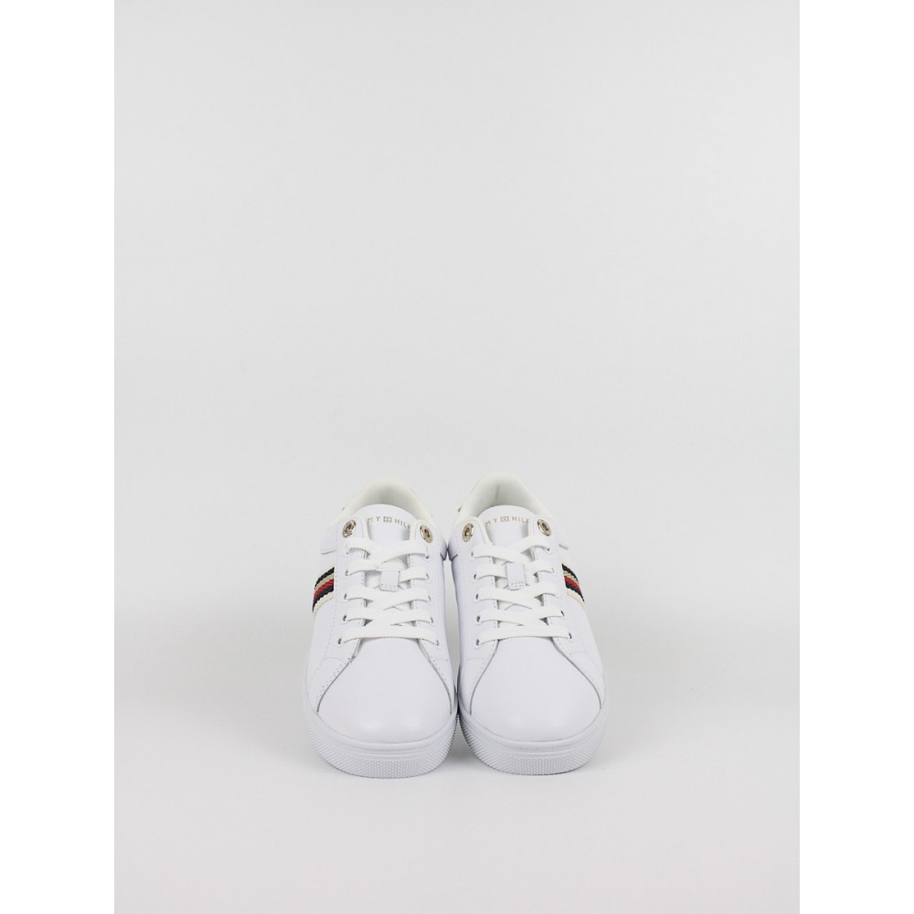 Women Sneaker Tommy Hilfiger Corporate Webbing Sneaker FW0FW07117-YBS White