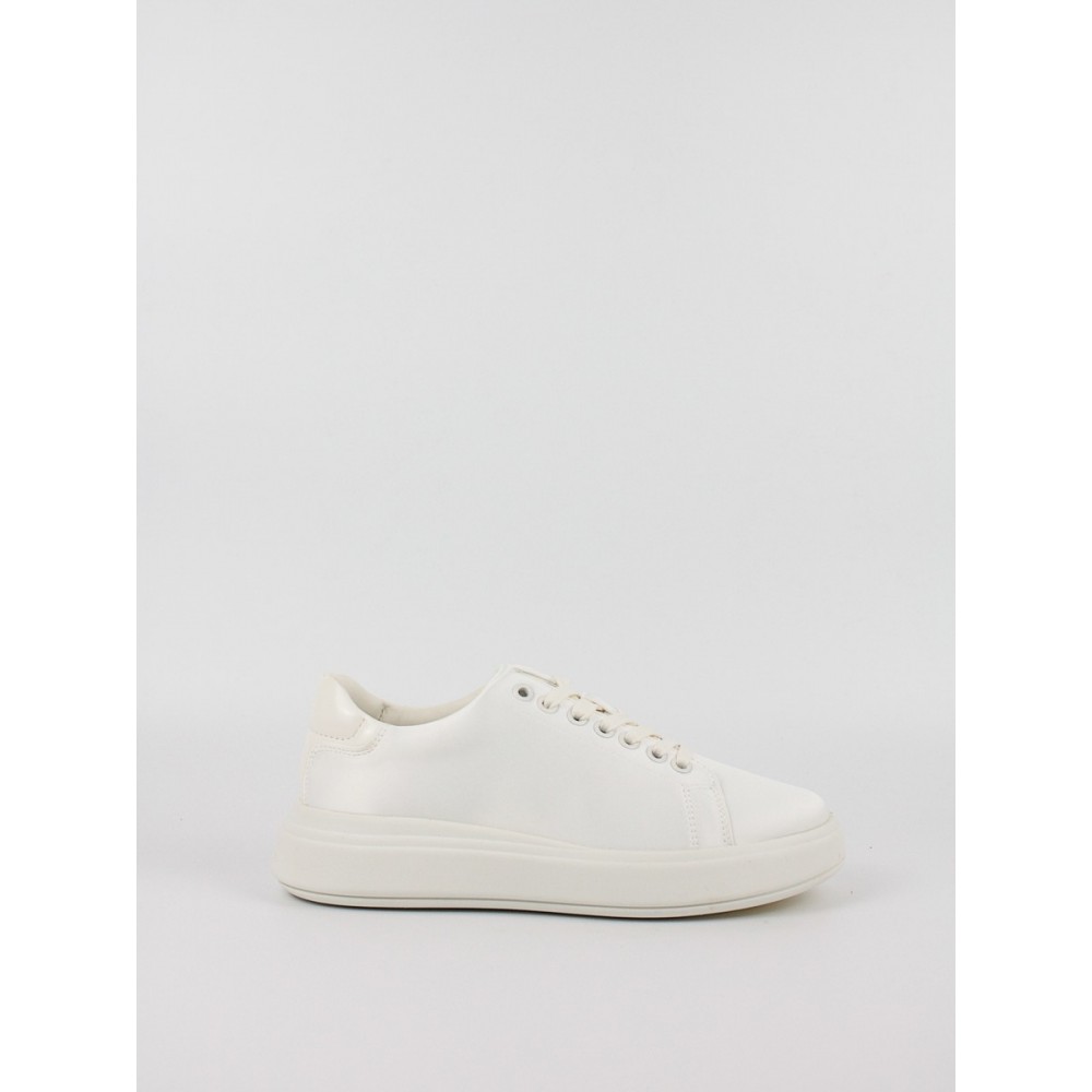 Women's Sneakers Calvin KLein Raised Cupsole Lace Up -Satin HW0HW01426-YBJ Marshmallow