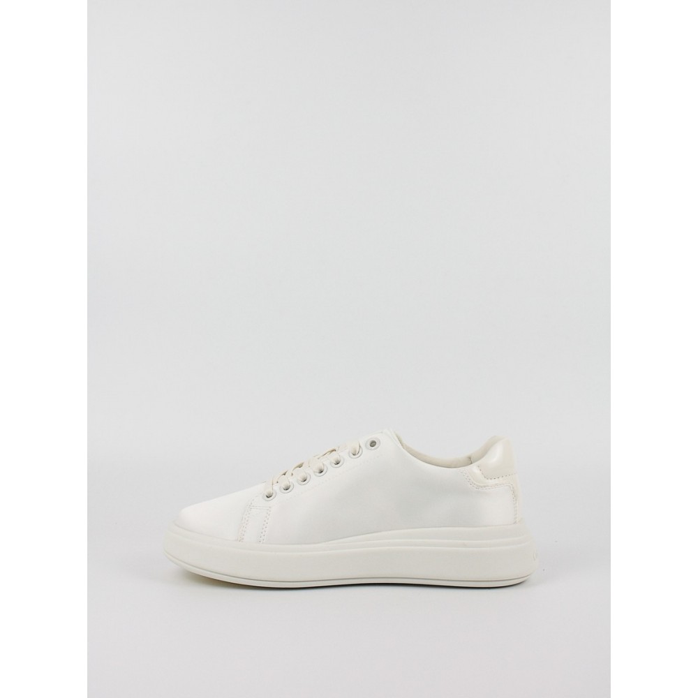 Γυναικεία Sneaker Calvin KLein Raised Cupsole Lace Up -Satin HW0HW01426-YBJ  Λευκό