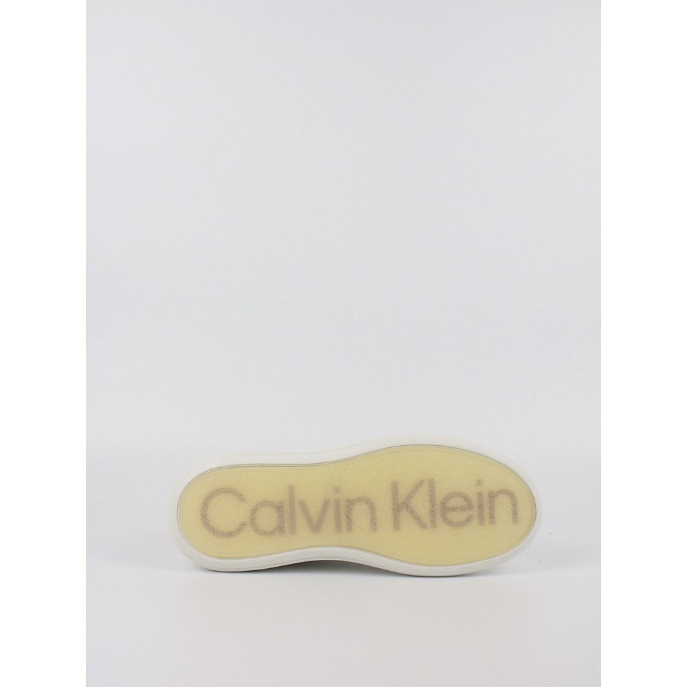Women's Sneakers Calvin KLein Raised Cupsole Lace Up -Satin HW0HW01426-YBJ Marshmallow