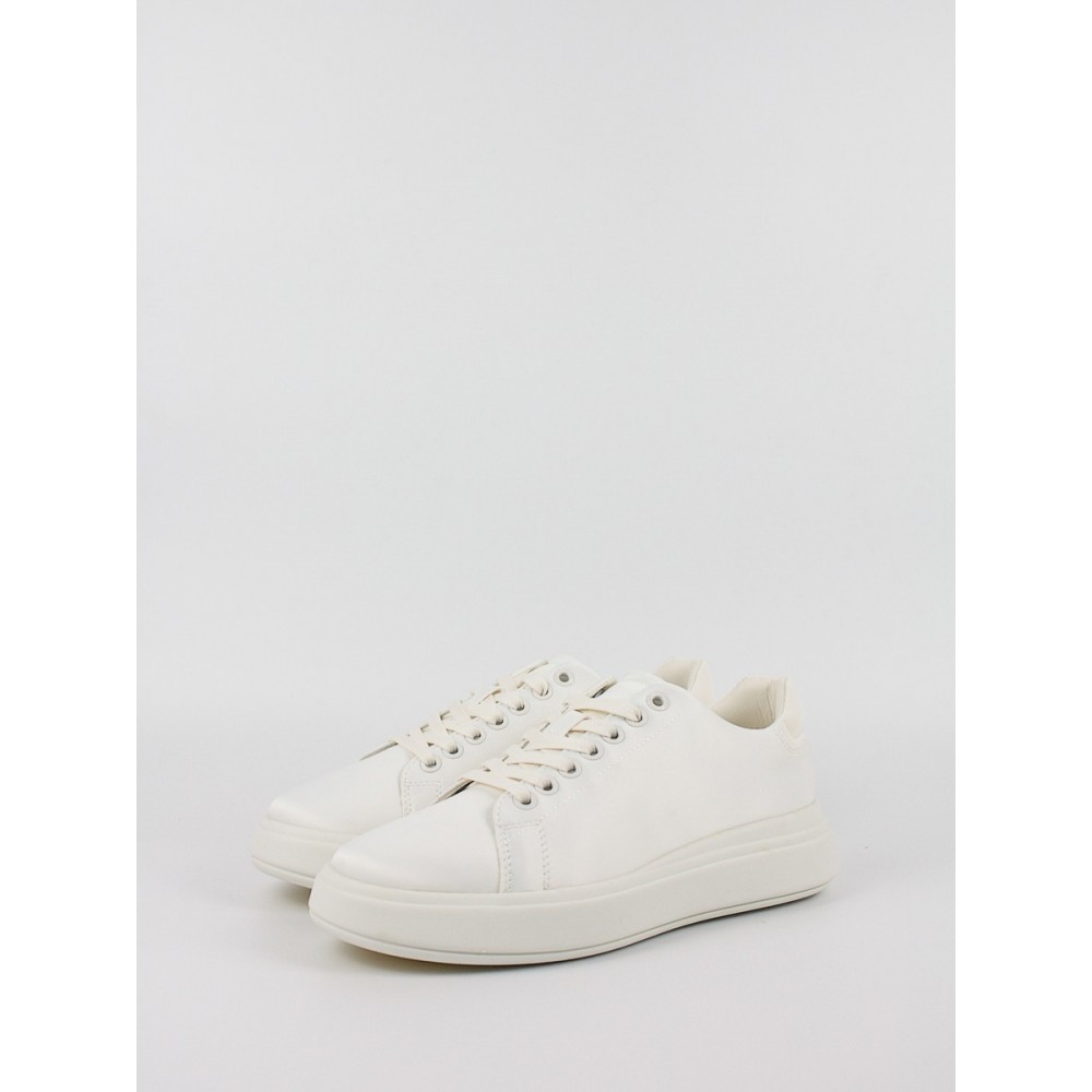 Women's Sneakers Calvin KLein Raised Cupsole Lace Up -Satin HW0HW01426-YBJ Marshmallow