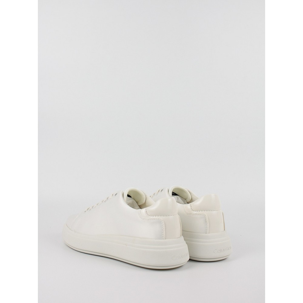 Women's Sneakers Calvin KLein Raised Cupsole Lace Up -Satin HW0HW01426-YBJ Marshmallow