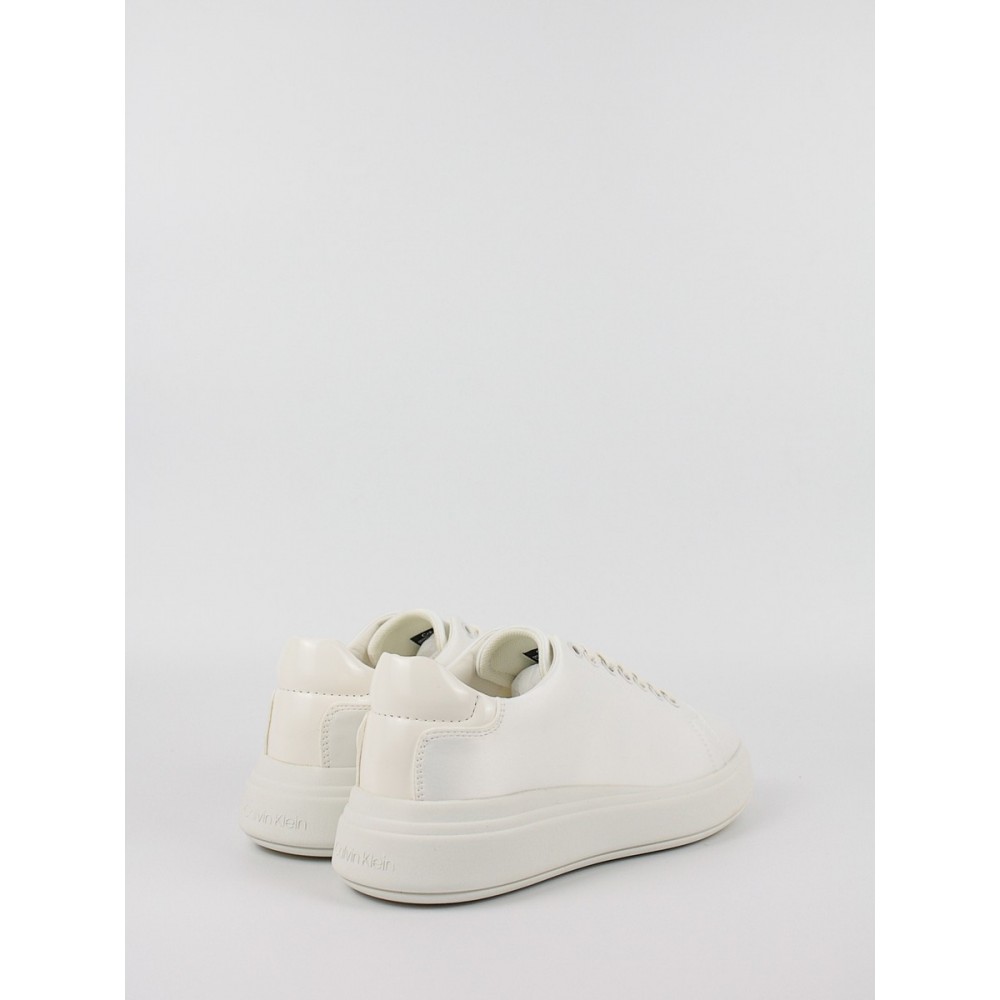 Women's Sneakers Calvin KLein Raised Cupsole Lace Up -Satin HW0HW01426-YBJ Marshmallow