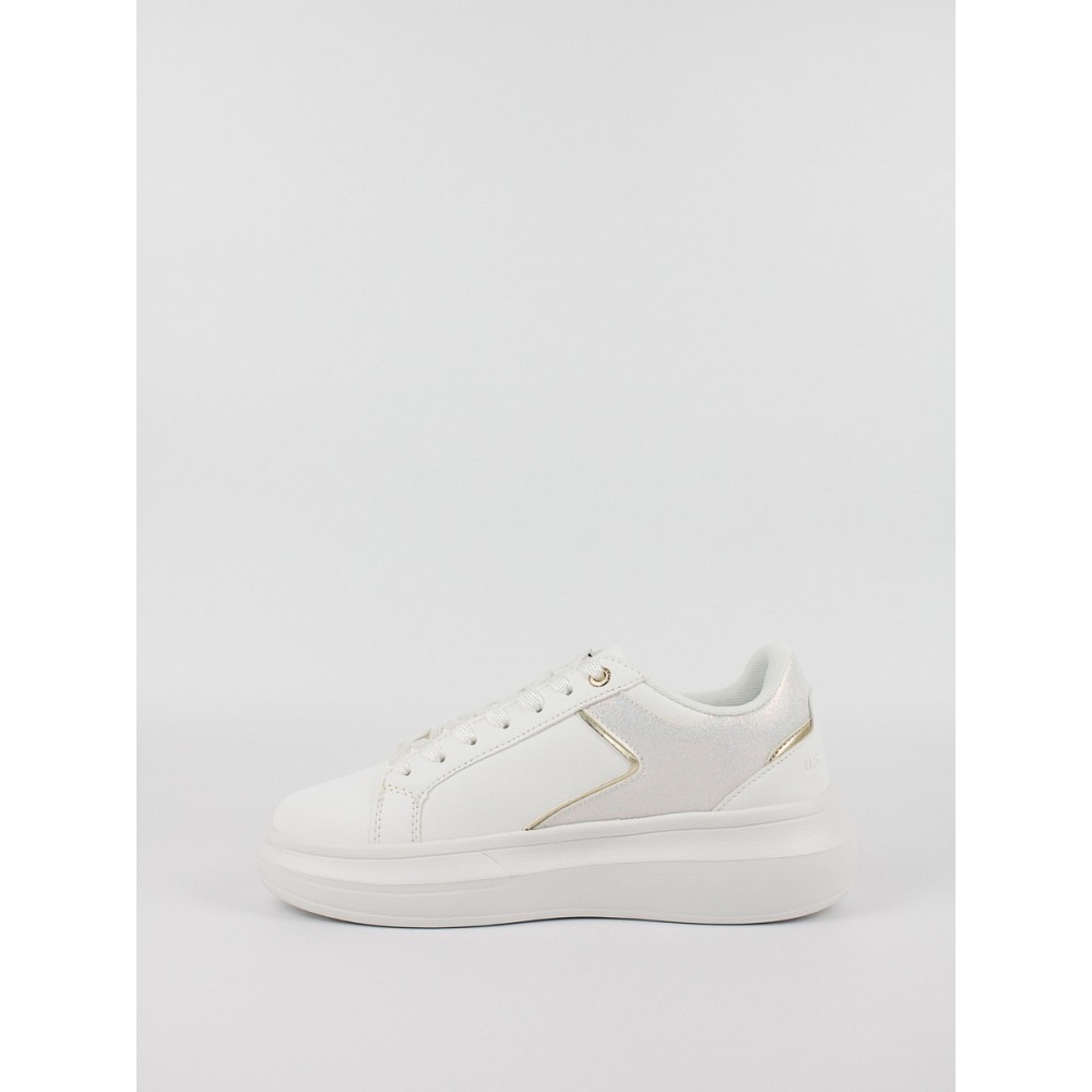 Γυναικείο Sneaker Us Polo Assn HELIS012-WHI-GOL01 Ασπρο