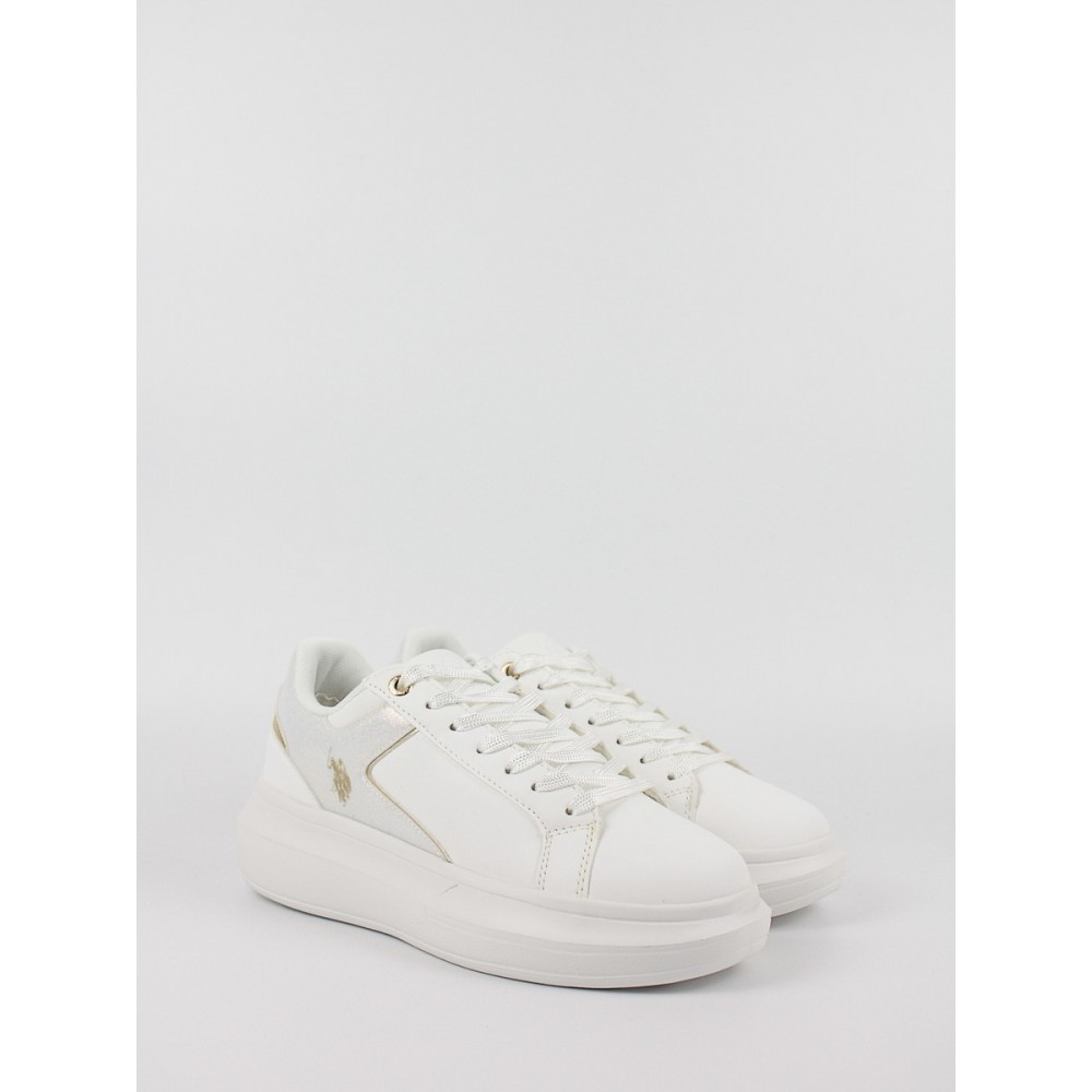Γυναικείο Sneaker Us Polo Assn HELIS012-WHI-GOL01 Ασπρο Γυναικείο Sneaker Us Polo Assn HELIS012-WHI-GOL01 Ασπρο