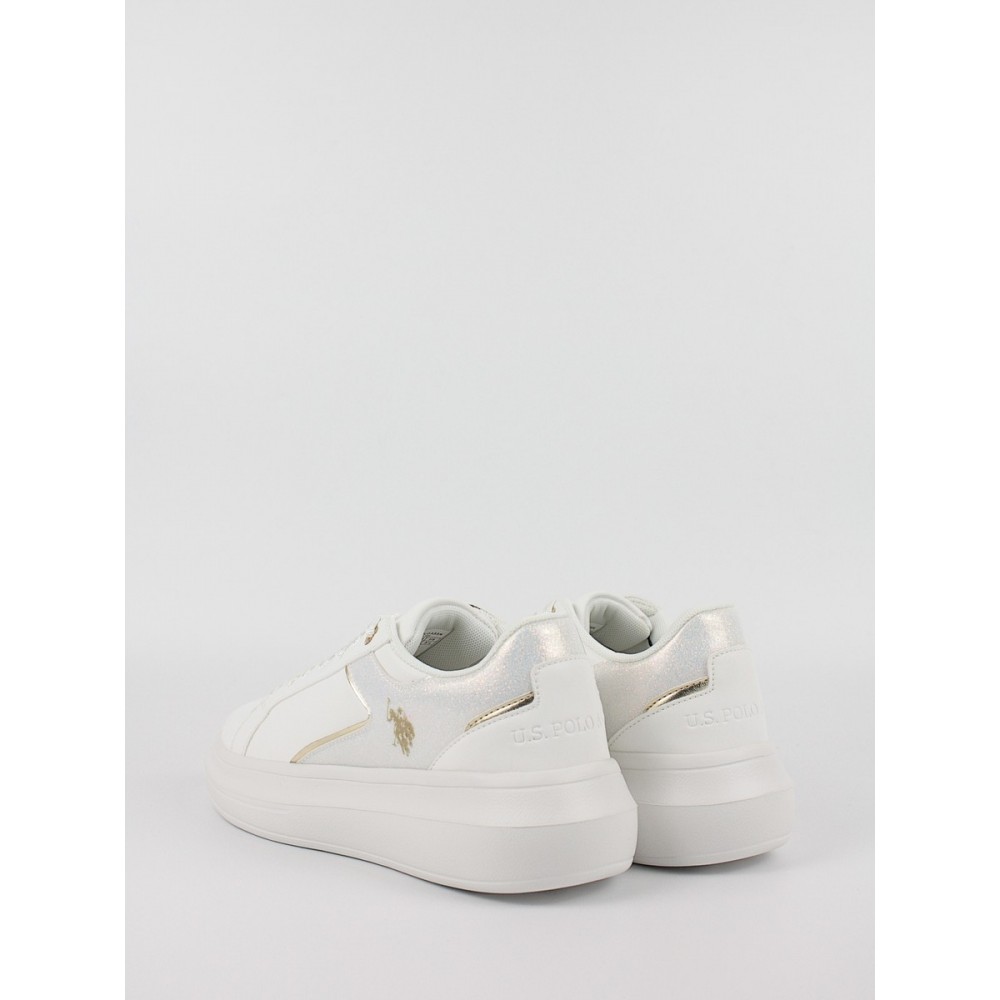 Γυναικείο Sneaker Us Polo Assn HELIS012-WHI-GOL01 Ασπρο Γυναικείο Sneaker Us Polo Assn HELIS012-WHI-GOL01 Ασπρο