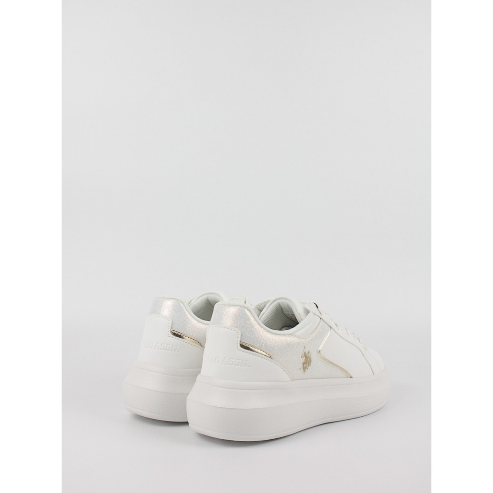 Γυναικείο Sneaker Us Polo Assn HELIS012-WHI-GOL01 Ασπρο Γυναικείο Sneaker Us Polo Assn HELIS012-WHI-GOL01 Ασπρο
