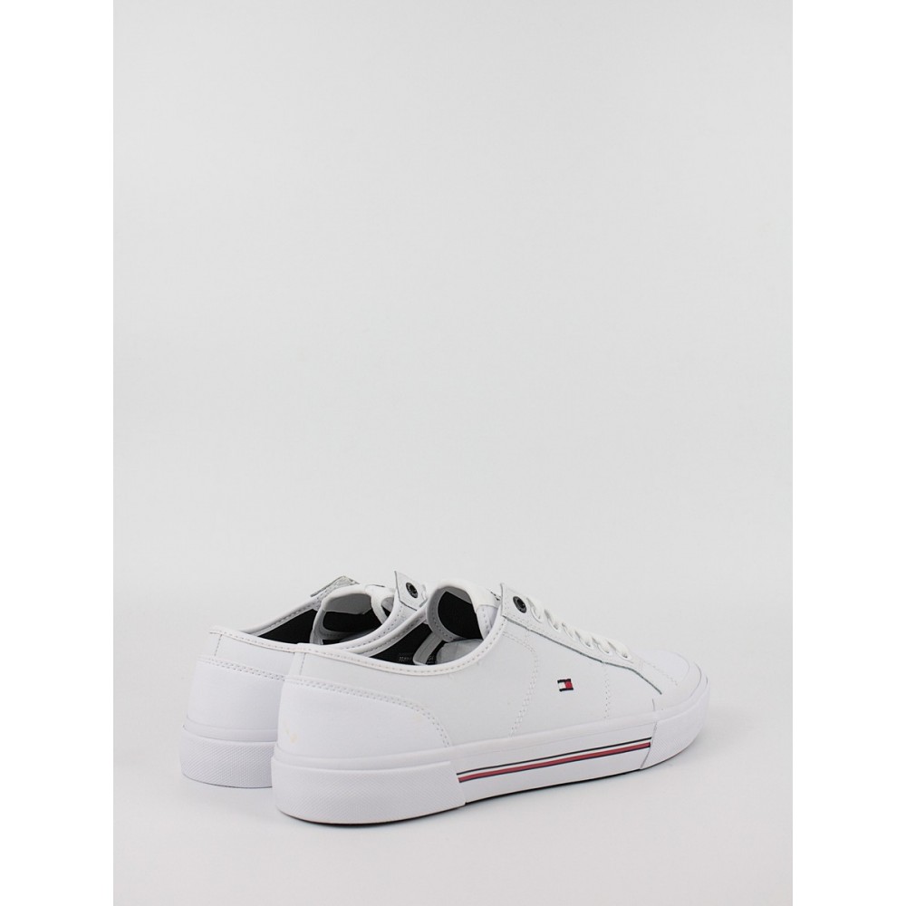 Ανδρικά Sneaker Tommy Hilfiger Core Corporate Vulc Leather FM0FM04561-YBS Ασπρο