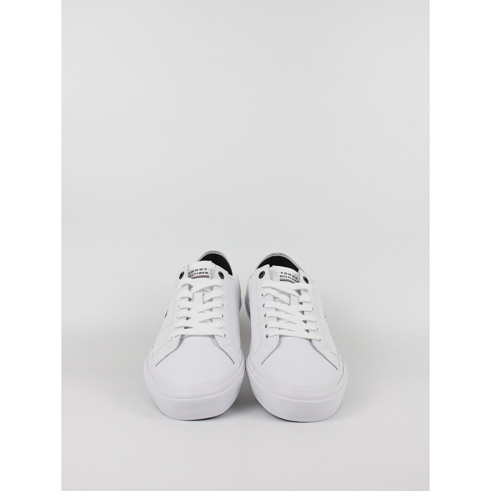 Men Sneaker Tommy Hilfiger Core Corporate Vulc Leather FM0FM04561-YBS White