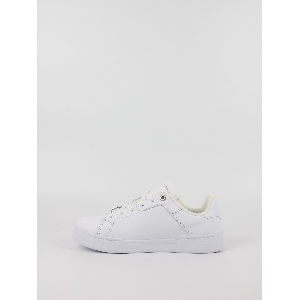 Γυναικεία Sneaker Tommy Hilfiger Court Sneaker Golden Th FW0FW07116-YBS Ασπρο Γυναικεία Sneaker Tommy Hilfiger Court Sneaker Golden Th FW0FW07116-YBS Ασπρο