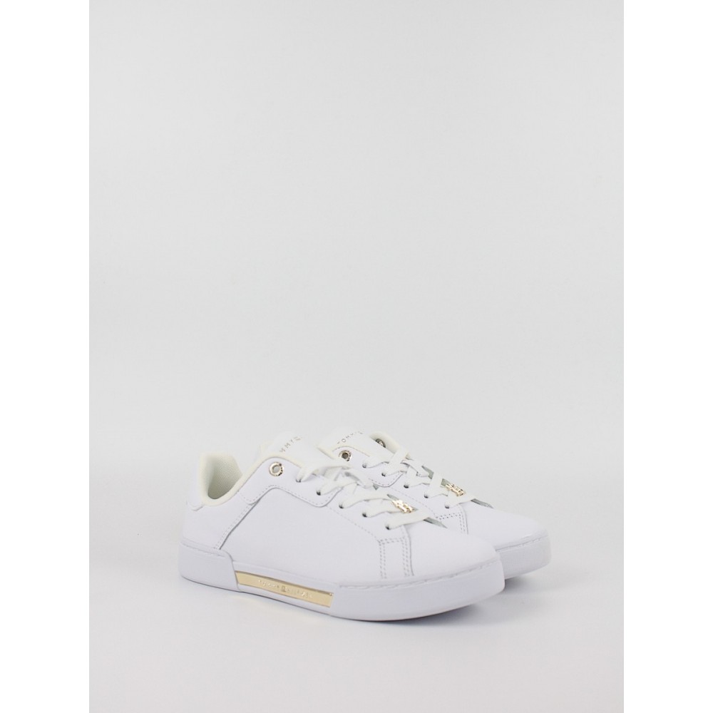 Γυναικεία Sneaker Tommy Hilfiger Court Sneaker Golden Th FW0FW07116-YBS Ασπρο