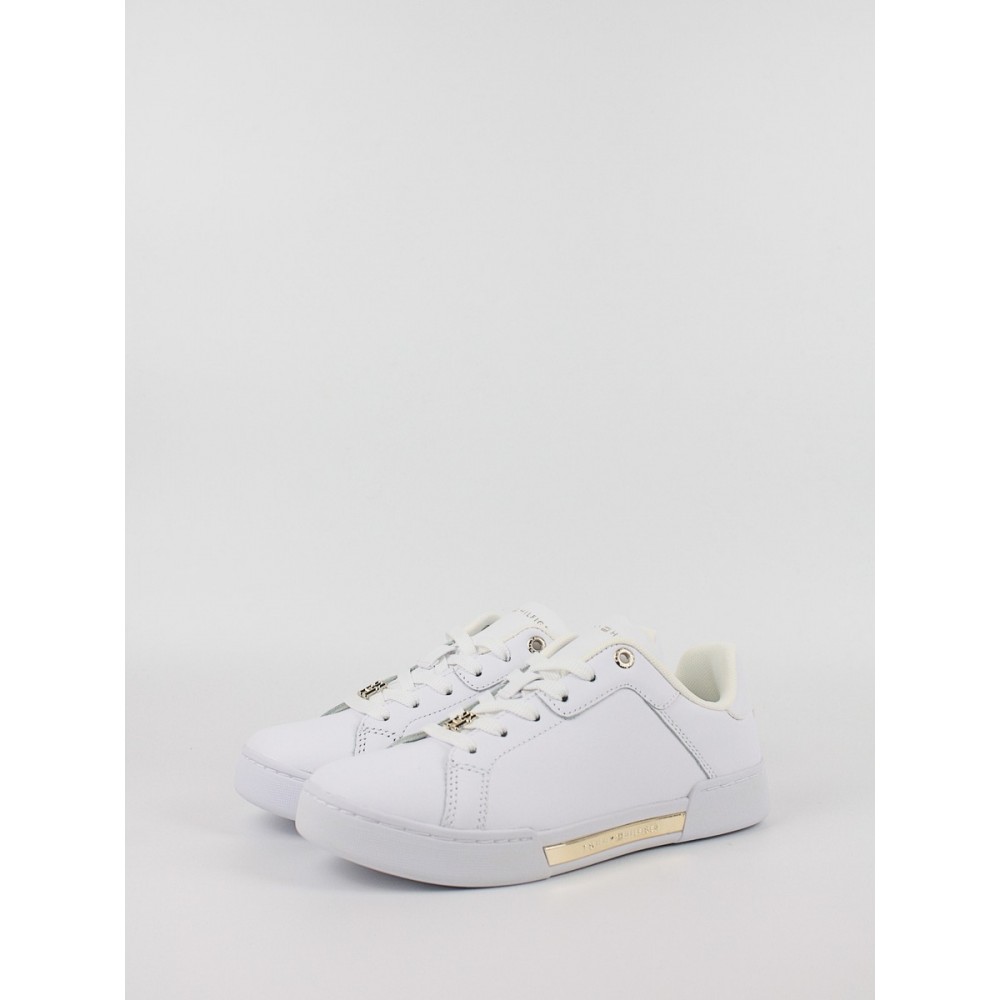 Γυναικεία Sneaker Tommy Hilfiger Court Sneaker Golden Th FW0FW07116-YBS Ασπρο Γυναικεία Sneaker Tommy Hilfiger Court Sneaker Golden Th FW0FW07116-YBS Ασπρο