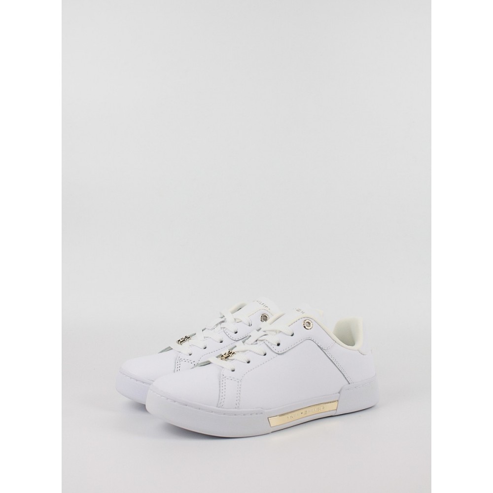 Γυναικεία Sneaker Tommy Hilfiger Court Sneaker Golden Th FW0FW07116-YBS Ασπρο