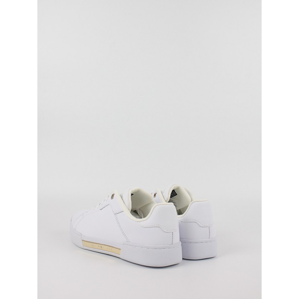 Women Sneaker Tommy Hilfiger Court Sneaker Golden Th FW0FW07116-YBS White