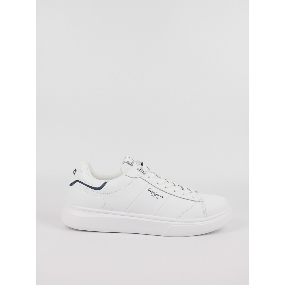 Ανδρικό Sneaker Pepe Jeans London Eaton Part PMS30896-800 Ασπρο Ανδρικό Sneaker Pepe Jeans London Eaton Part PMS30896-800 Ασπρο