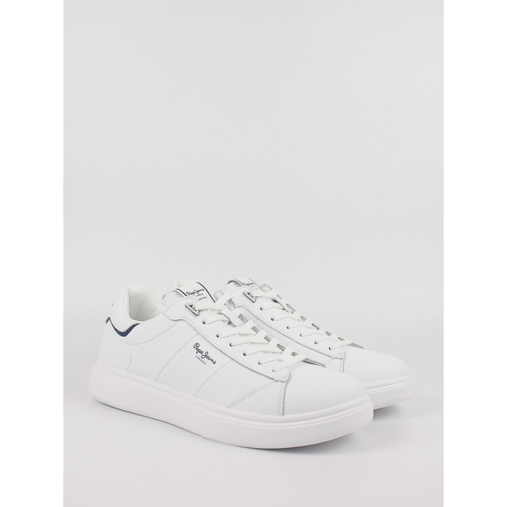 Ανδρικό Sneaker Pepe Jeans London Eaton Part PMS30896-800 Ασπρο Ανδρικό Sneaker Pepe Jeans London Eaton Part PMS30896-800 Ασπρο