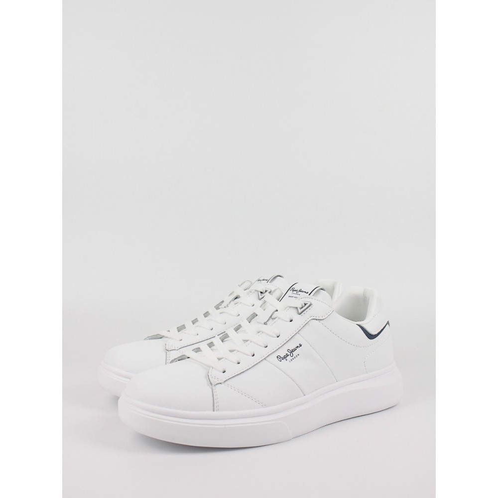 Ανδρικό Sneaker Pepe Jeans London Eaton Part PMS30896-800 Ασπρο Ανδρικό Sneaker Pepe Jeans London Eaton Part PMS30896-800 Ασπρο