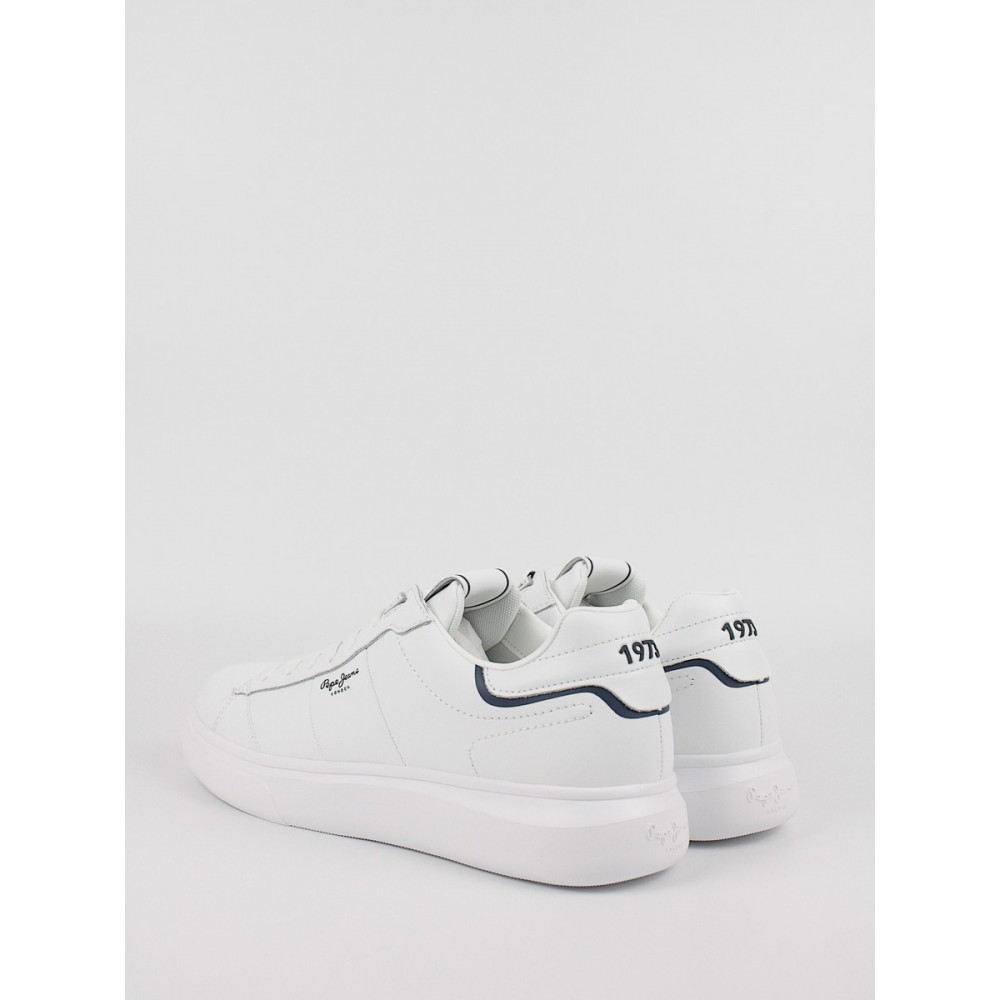 Ανδρικό Sneaker Pepe Jeans London Eaton Part PMS30896-800 Ασπρο Ανδρικό Sneaker Pepe Jeans London Eaton Part PMS30896-800 Ασπρο