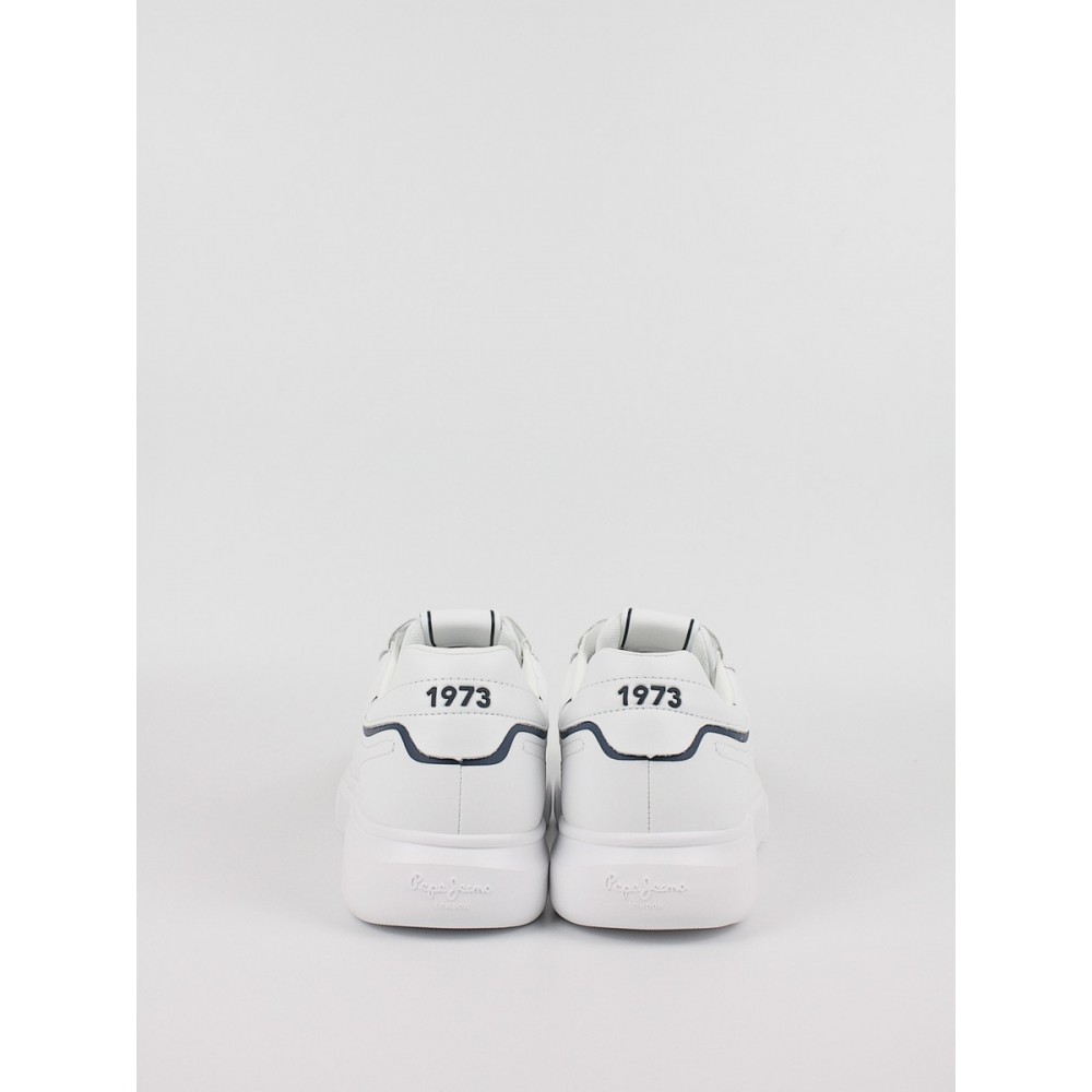 Ανδρικό Sneaker Pepe Jeans London Eaton Part PMS30896-800 Ασπρο