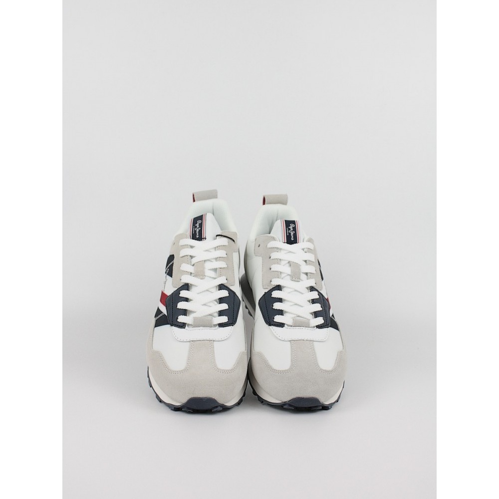 Ανδρικό Sneaker Pepe Jeans London Foster Man Print PMS30944-800 Ασπρο