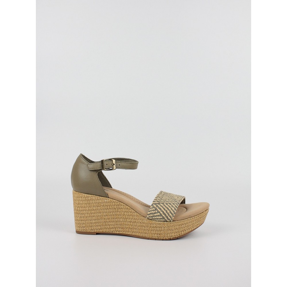 Women Platform Clarks Rose Easy 26171323 Olive