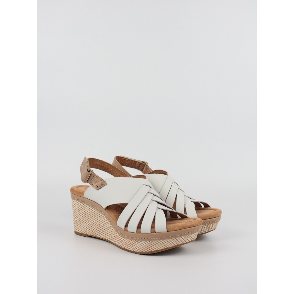 Women Platform Clarks Elleri Grace 26171534 White