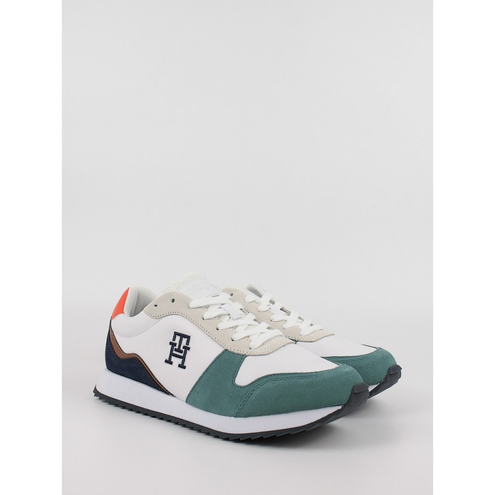 Ανδρικά Sneaker Tommy Hilfiger Runner Evo Leather FM0FM04479-YBS Ασπρο