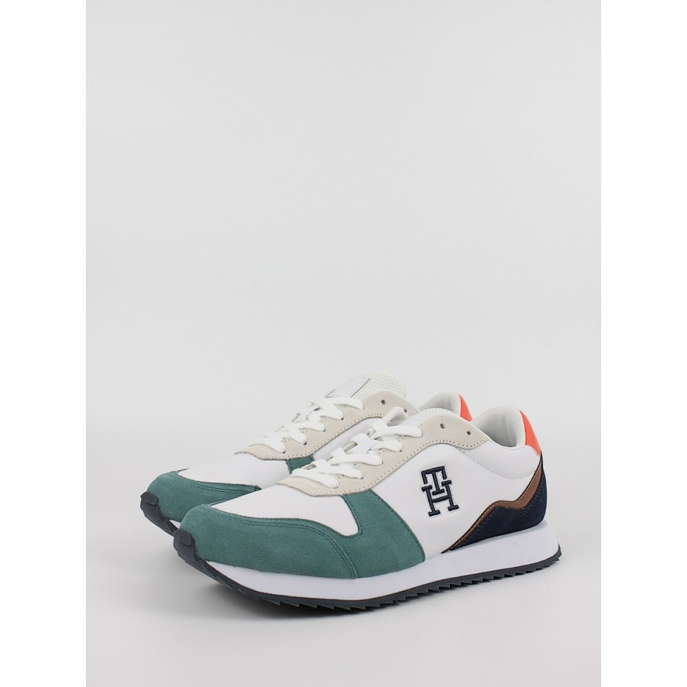 Men Sneaker Tommy Hilfiger Runner Evo Leather FM0FM04479-YBS White