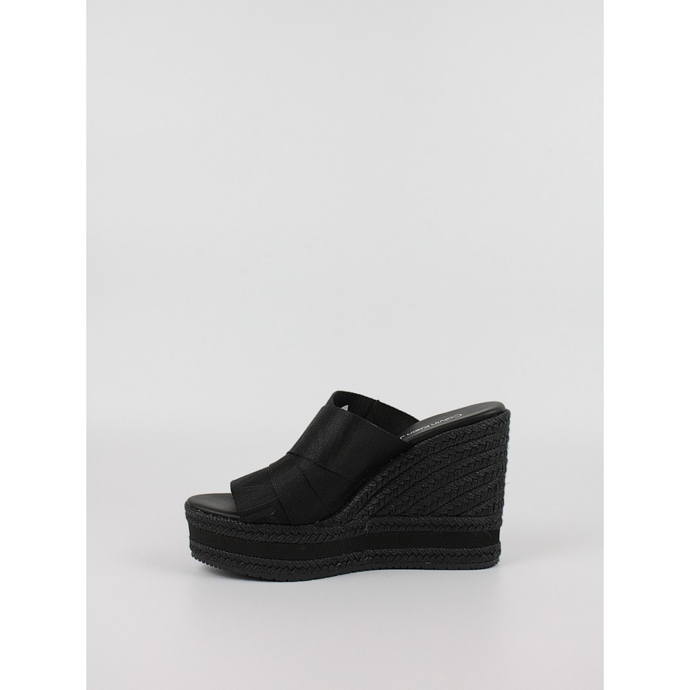 Γυναικεία Πλατφόρμα Calvin KLein Wedge Sandal Webbing YW0YW00961-BDS Μαύρο